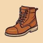 brown leather work boots image